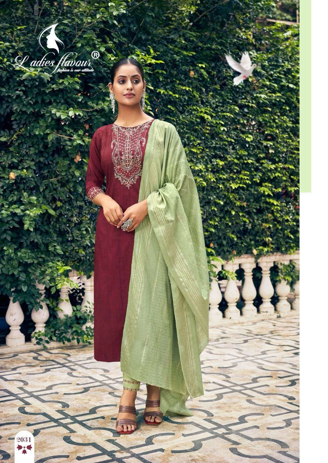 Ladies Flavour Parampara 2 Heavy Chinon Wholesale Readymade Salwar Suit Catalog — Wholesale Salwar Suits, MPA wholesale from Surat - Gallery Image 4